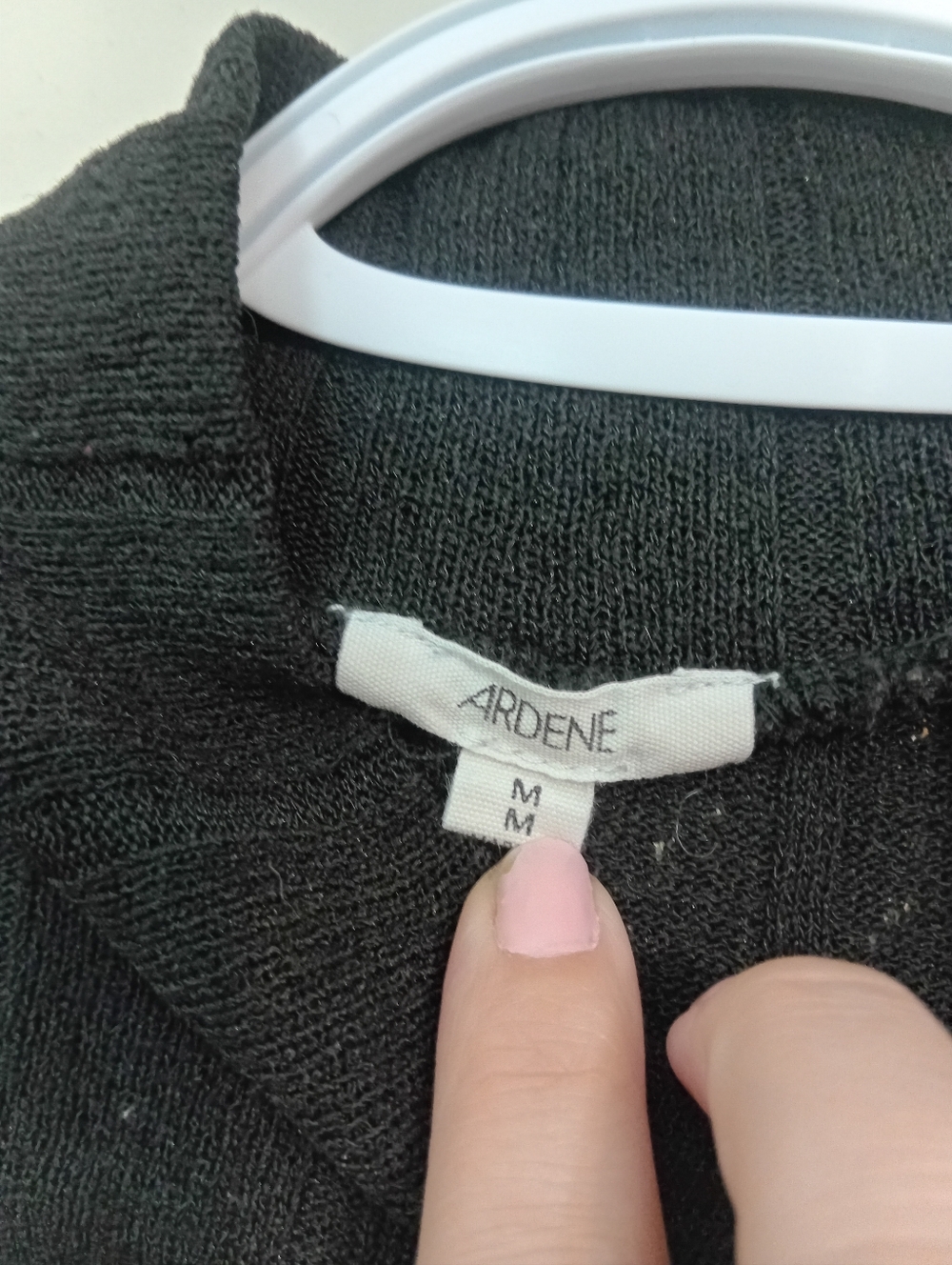 Women's Black Ribbed Mock Neck Sweater - Picture 3 of 5